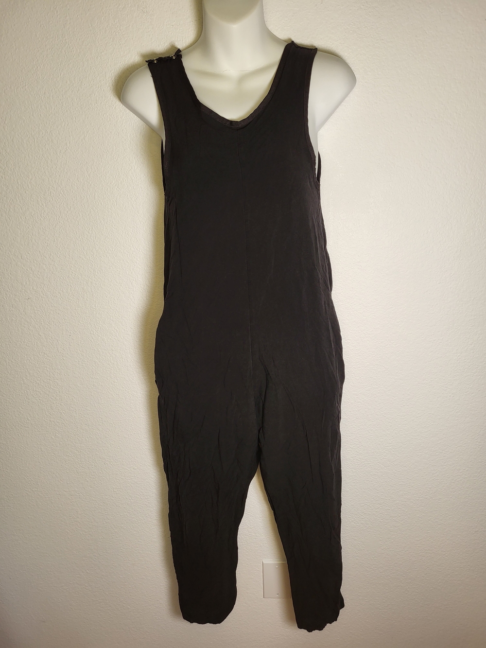 Altar Houseline Black Houseline Sleeveless Jumpsuit with Pockets size Small